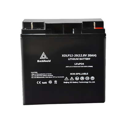 MSDS 12v Lifepo4 Battery 1kHz 20Ah Deep Cycle Untuk Pencahayaan LED